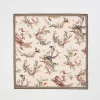 Square Scarves|Lightweight Scarves-Fable England Toile de Jouy Olive Green Square Scarf
