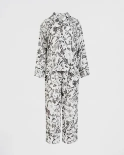 Pajamas-Fable England Tree of Life Monochrome Long Pajamas