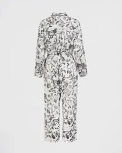 Pajamas-Fable England Tree of Life Monochrome Long Pajamas