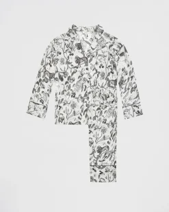 Pajamas-Fable England Tree of Life Monochrome Long Pajamas