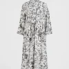 Kimonos-Fable England Tree of Life Monochrome Long Kimono