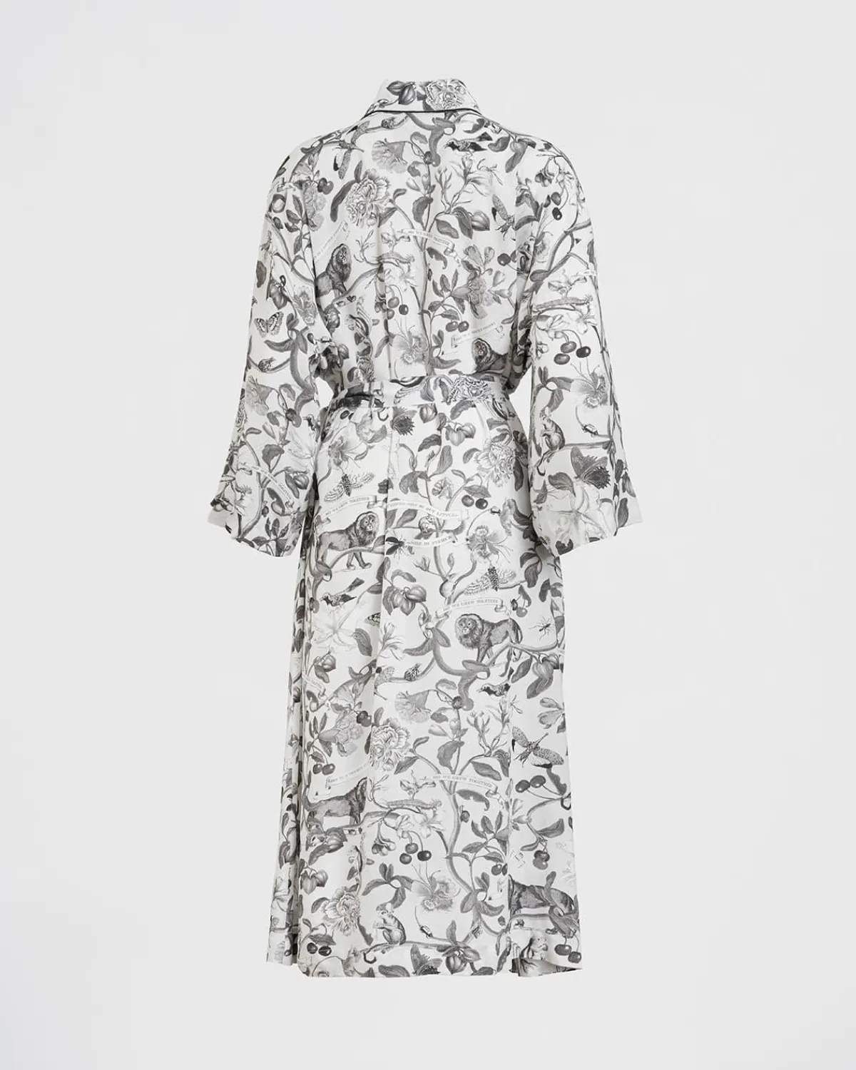Kimonos-Fable England Tree of Life Monochrome Long Kimono