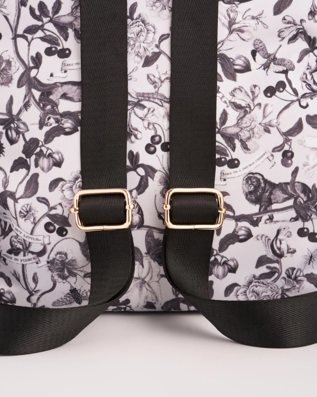 Backpacks-Fable England Tree Of Life Monochrome Medium Backpack