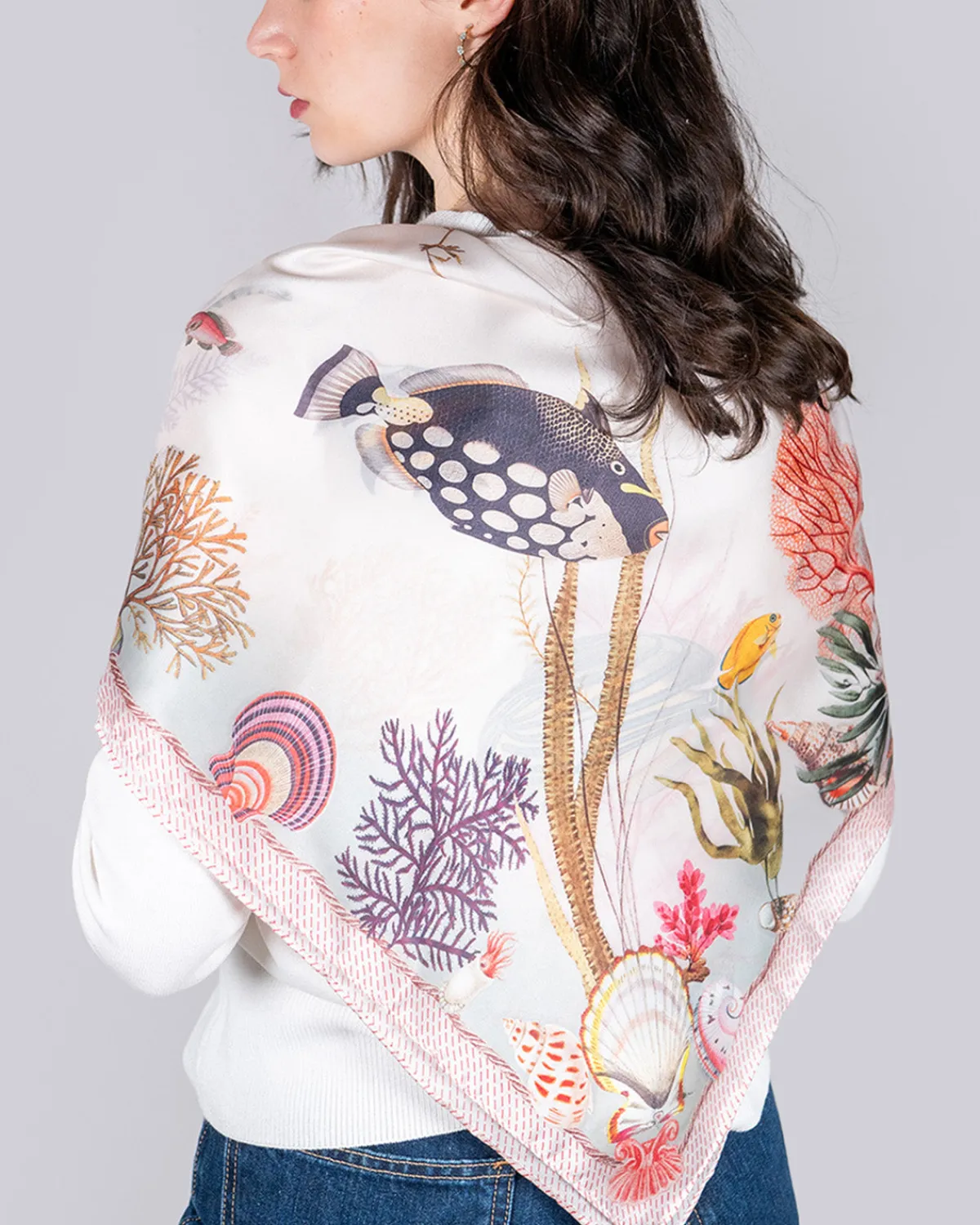 Square Scarves-Fable England Tropical Escape Square Scarf