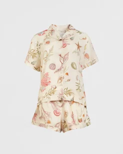 Pajamas-Fable England Whispering Sands Lotus Pink Short Pajamas