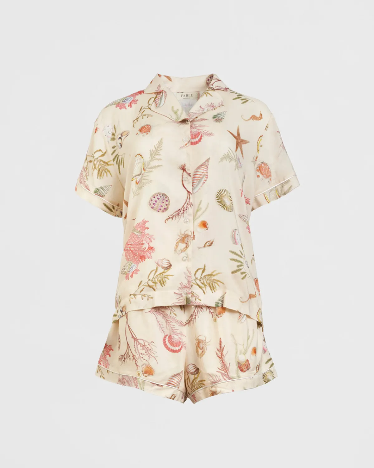 Pajamas-Fable England Whispering Sands Lotus Pink Short Pajamas