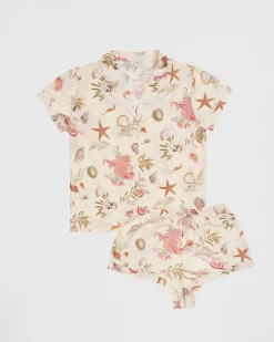 Pajamas-Fable England Whispering Sands Lotus Pink Short Pajamas