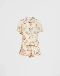 Pajamas-Fable England Whispering Sands Lotus Pink Short Pajamas