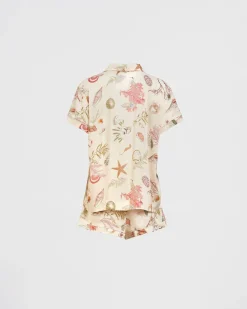 Pajamas-Fable England Whispering Sands Lotus Pink Short Pajamas
