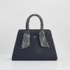 Cross Body Bags|Tote Bags-Fable England Wolf Garden Large Navy Tote