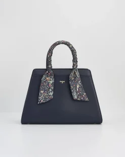 Cross Body Bags|Tote Bags-Fable England Wolf Garden Large Navy Tote