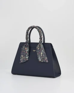 Cross Body Bags|Tote Bags-Fable England Wolf Garden Large Navy Tote