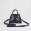 Cross Body Bags|Tote Bags-Fable England Wolf Garden Mini Navy Tote