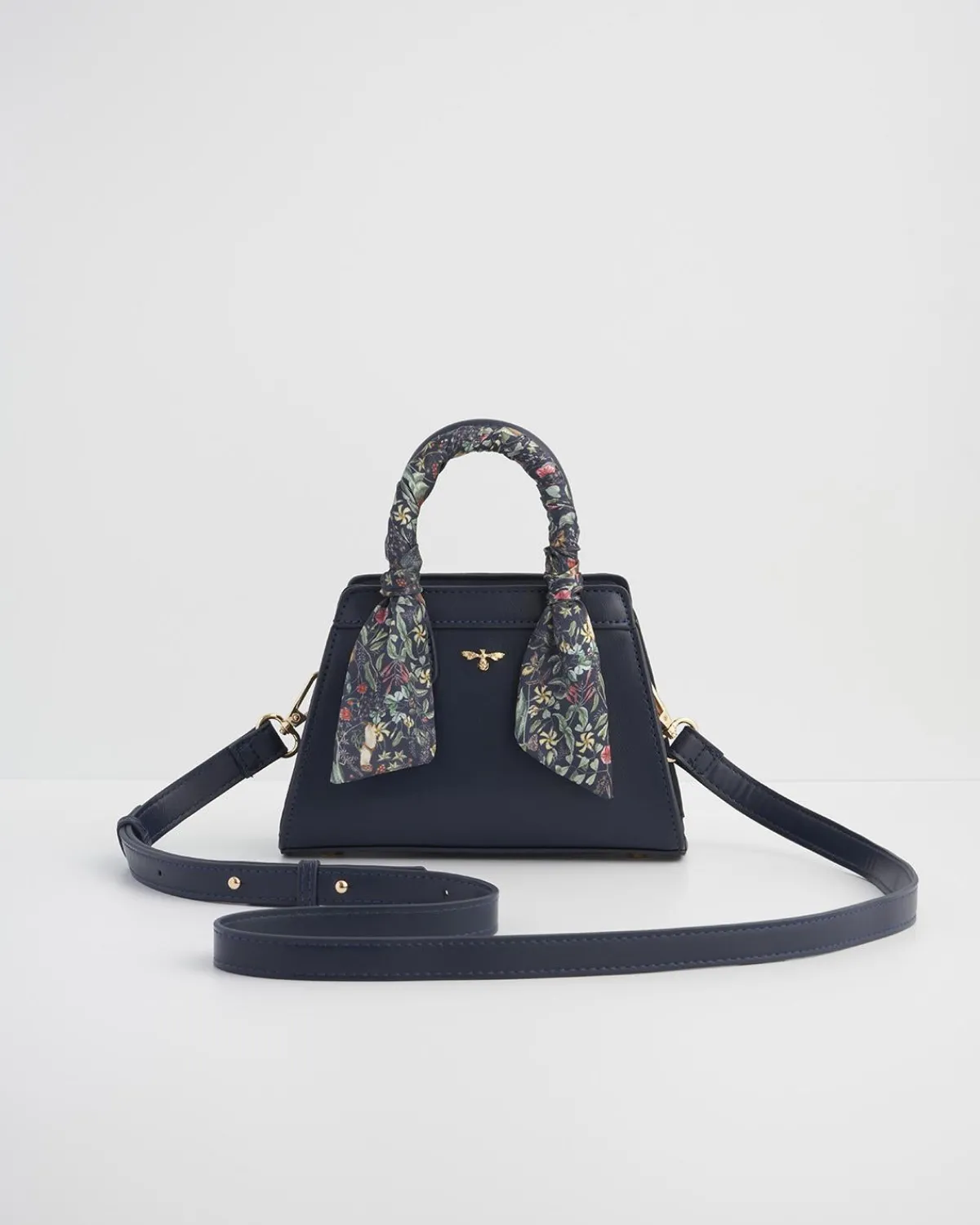 Cross Body Bags|Tote Bags-Fable England Wolf Garden Mini Navy Tote