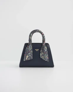 Cross Body Bags|Tote Bags-Fable England Wolf Garden Mini Navy Tote
