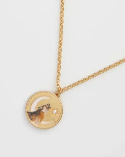 Necklaces-Fable England Wolf Spirit Guide Pendant Necklace
