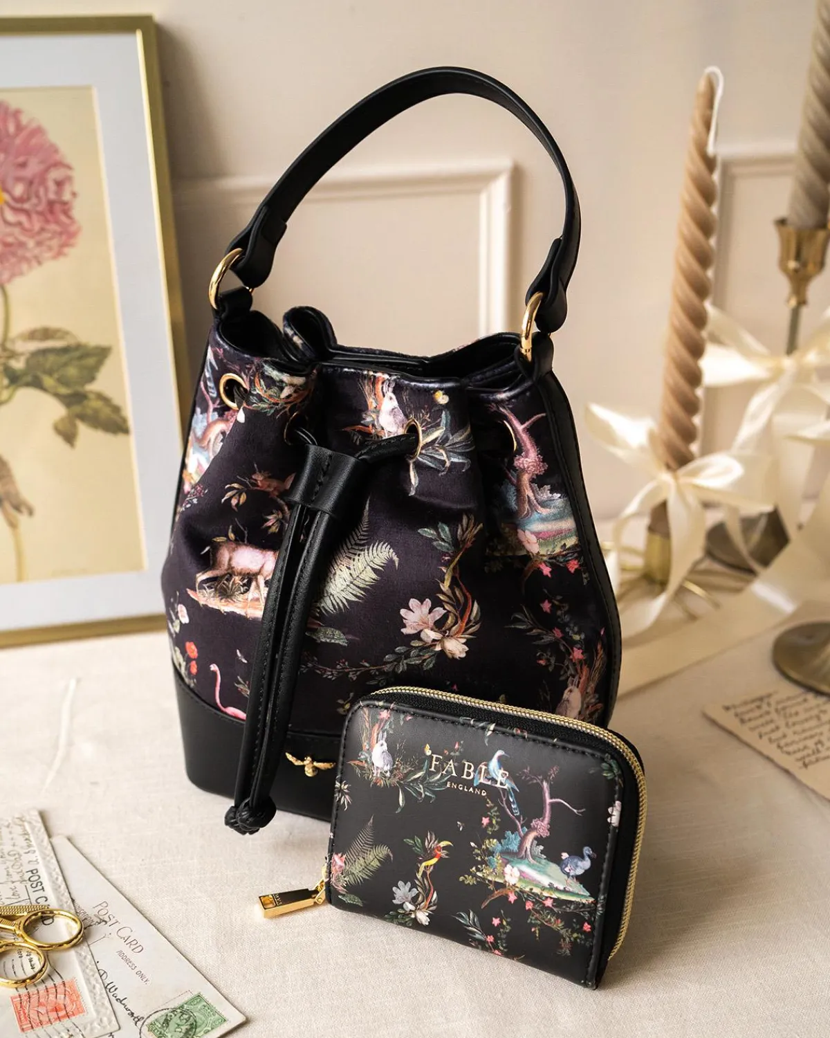 Cross Body Bags-Fable England Wonderland Bucket Purse