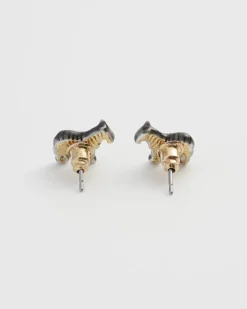 Earrings-Fable England Zebra Stud Earrings