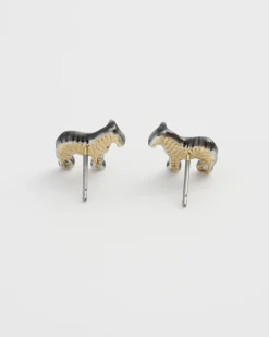 Earrings-Fable England Zebra Stud Earrings